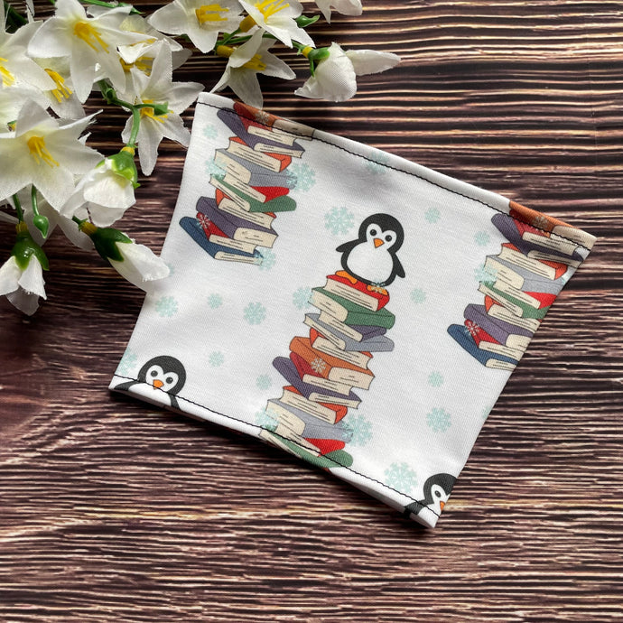 Cup Cozie Sleeve (Neoprene base sold separately)- Penguin Bookstack