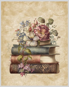 Book Sleeve - Floral Bookstack