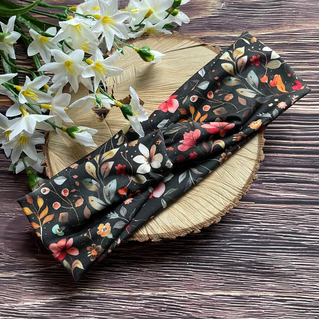 Headband - Dark Floral