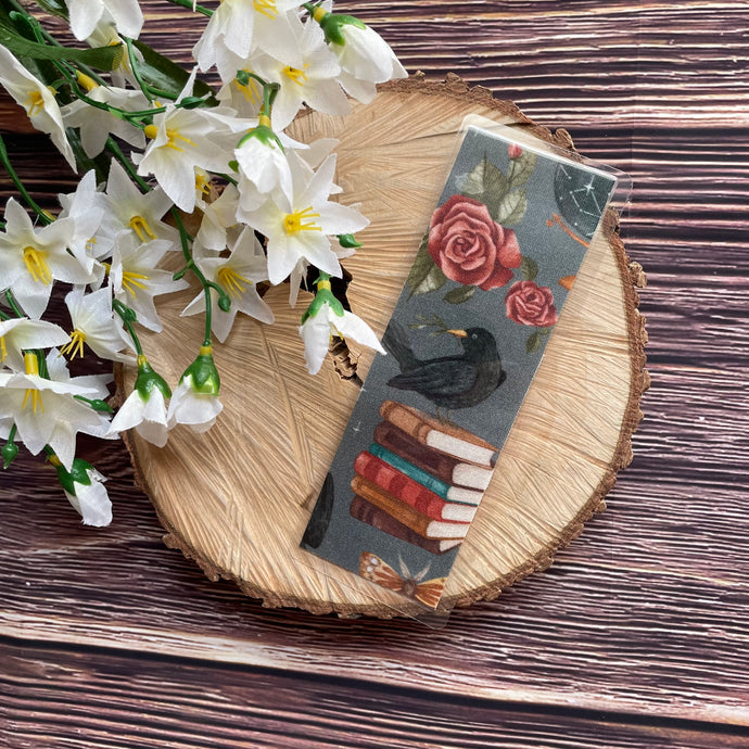 Laminated Bookmark - Raven Bookstack