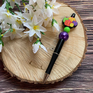 Beaded Pen - Pumpkins