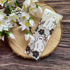 Laminated Bookmark - Floral Ghost