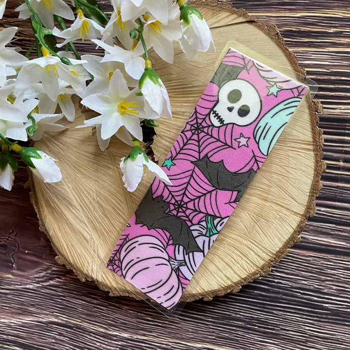 Laminated Bookmark - Pink Halloween