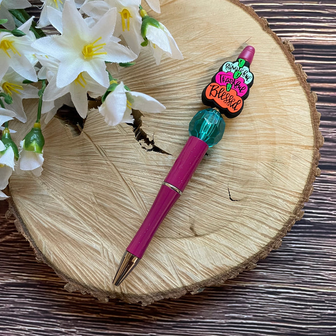 Beaded Pen - Grateful Thankful Blessed