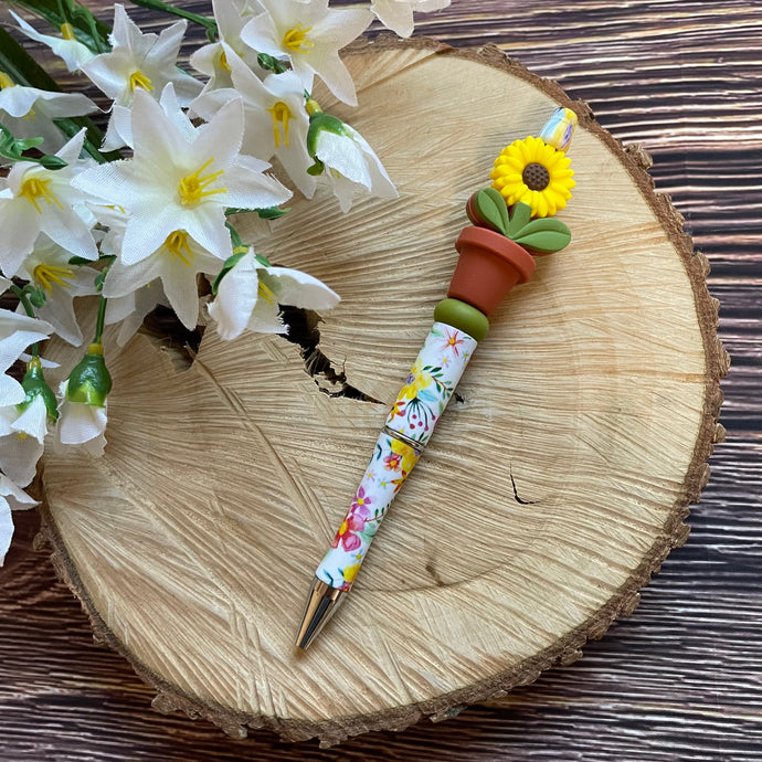 Beaded Pen - Sunflower