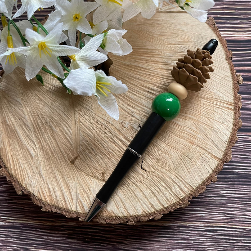 Beaded Pen - Pinecone