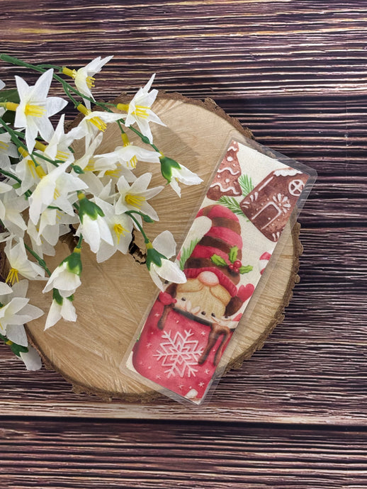Laminated Bookmark - Christmas Gnome