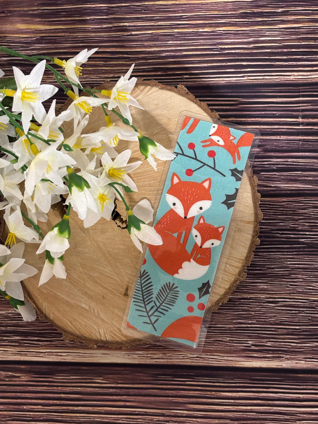 Laminated Bookmark - Fox Family 1