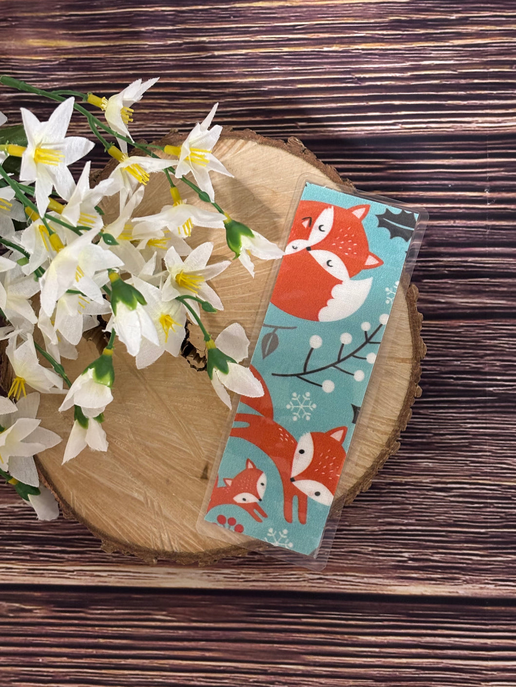 Laminated Bookmark - Fox Family 2