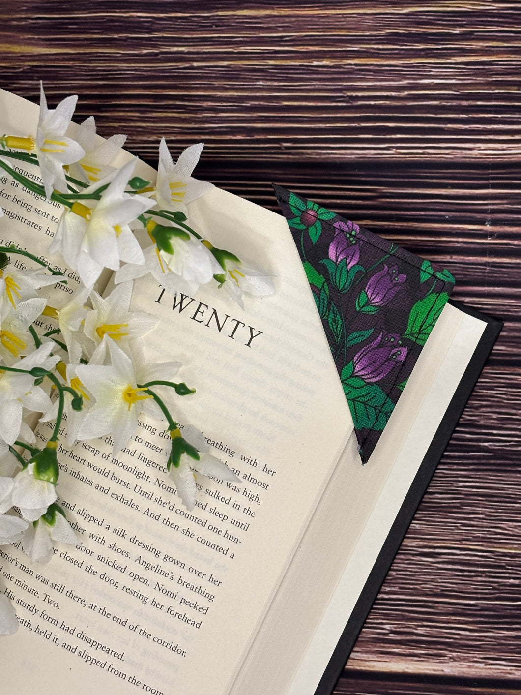 Corner Bookmark - Purple Floral