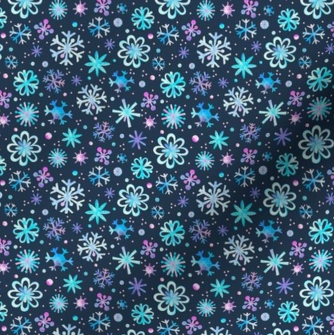 Book Sleeve - Winter Snowflakes