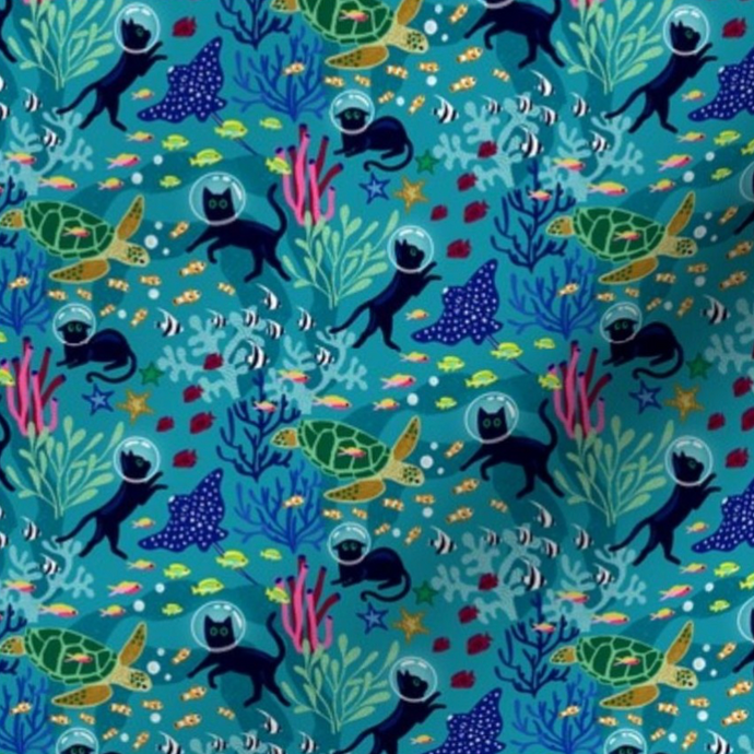 Book Sleeve - Scuba Cats