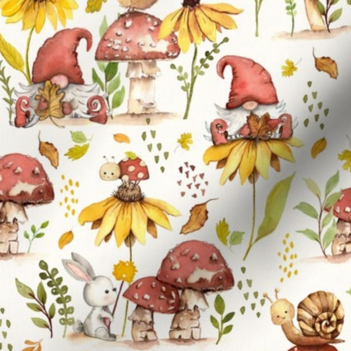 Book Sleeve - Sunflower Gnomes