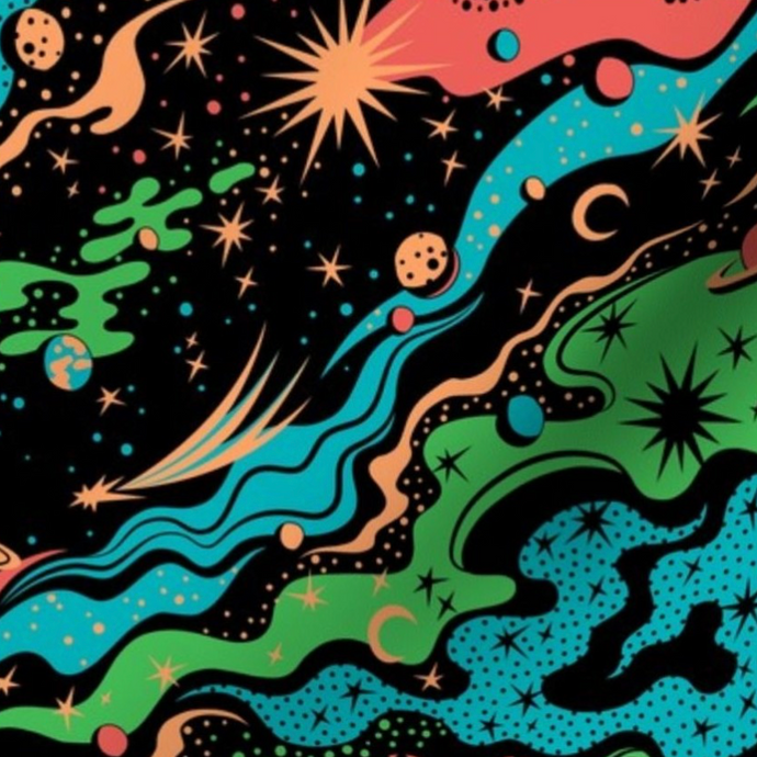 Book Sleeve - Neon Space
