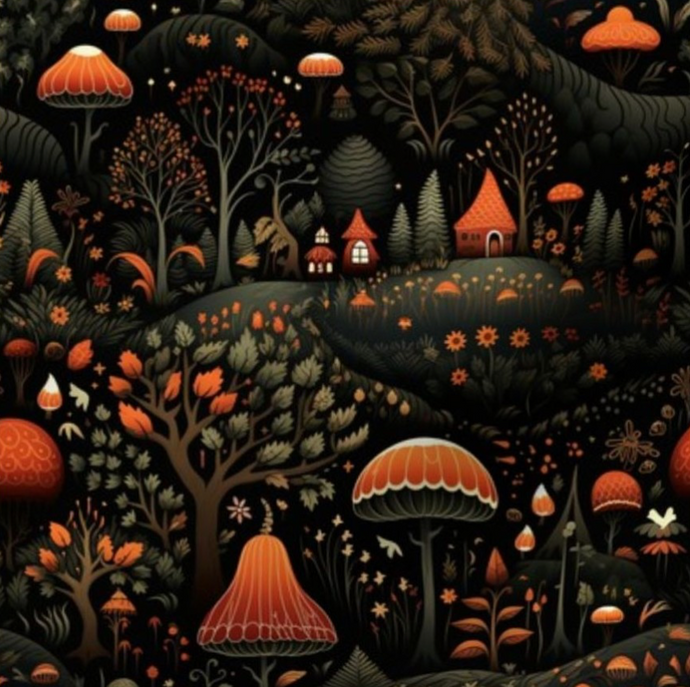 Book Sleeve - Mushroom Village