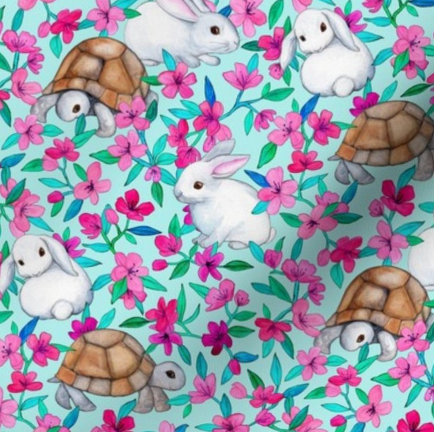 Book Sleeve - Bunny and Turtle