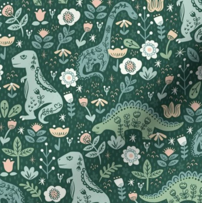 Book Sleeve - Folk Dinosaurs