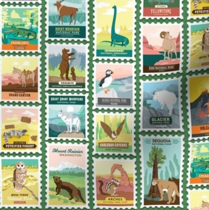 Book Sleeve - National Park Stamps