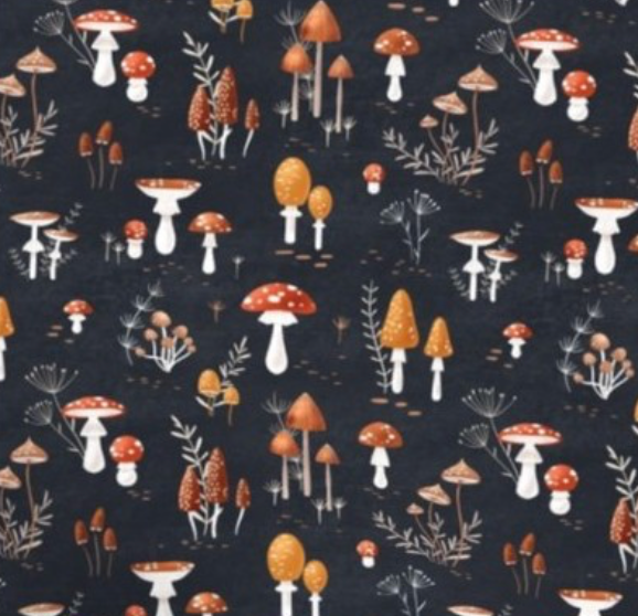 Book Sleeve - Red and Yellow Mushrooms