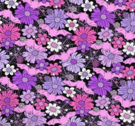 Book Sleeve - Floral Bats